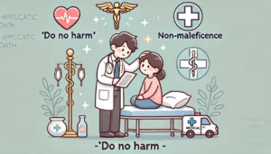 The Hippocratic Oath includes several key principles that guide medical practice. One of the most important is the principle of "do no harm" (non-maleficence). 