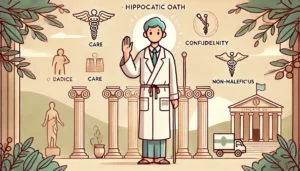 The Hippocratic Oath is an ancient vow taken by physicians. It serves as a guide for ethical conduct in medicine.