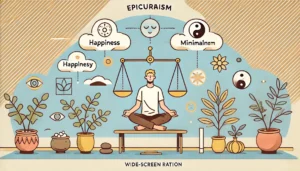 the influence of Epicureanism on modern thought, highlighting values like mindfulness, minimalism, and wellness.